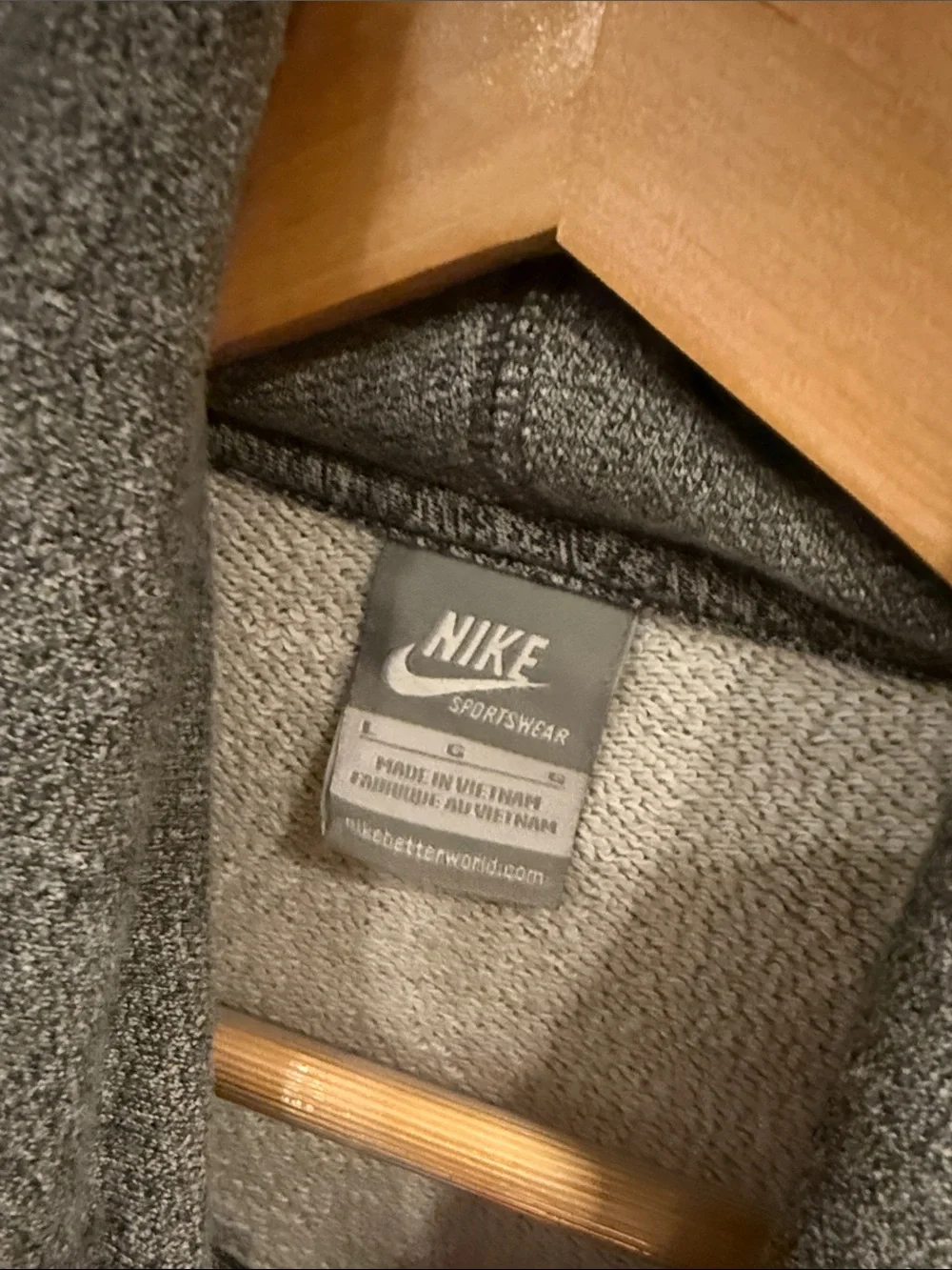 Nike Grey & Black Zip Hoodie with Pink Zipper